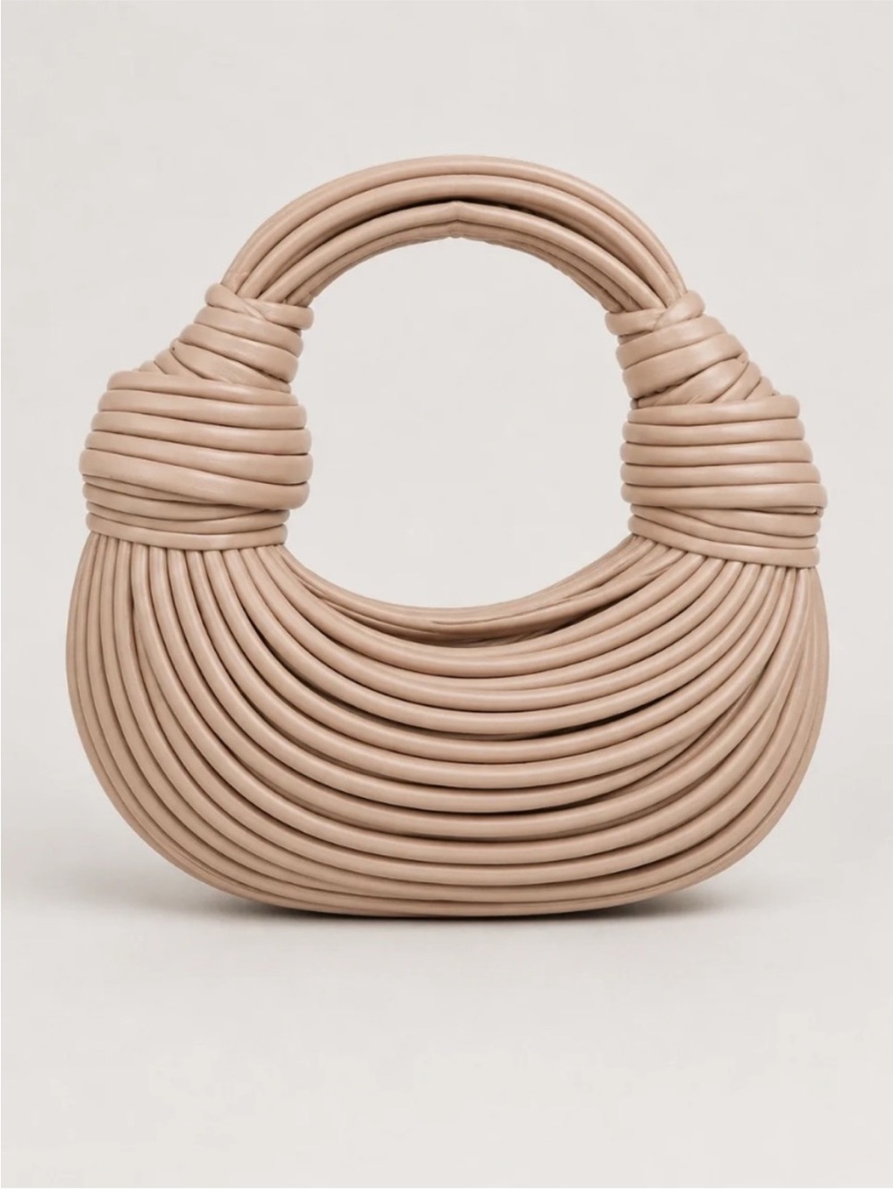 Double knot Spaghetti Mini handbag beige NWOT ⭐️